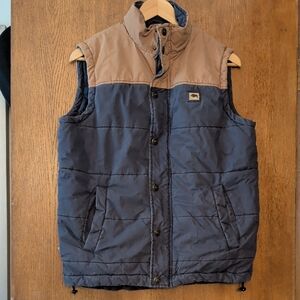 Buffalo Jackson Trading Co Men's Blue and Tan Puffer Vest
